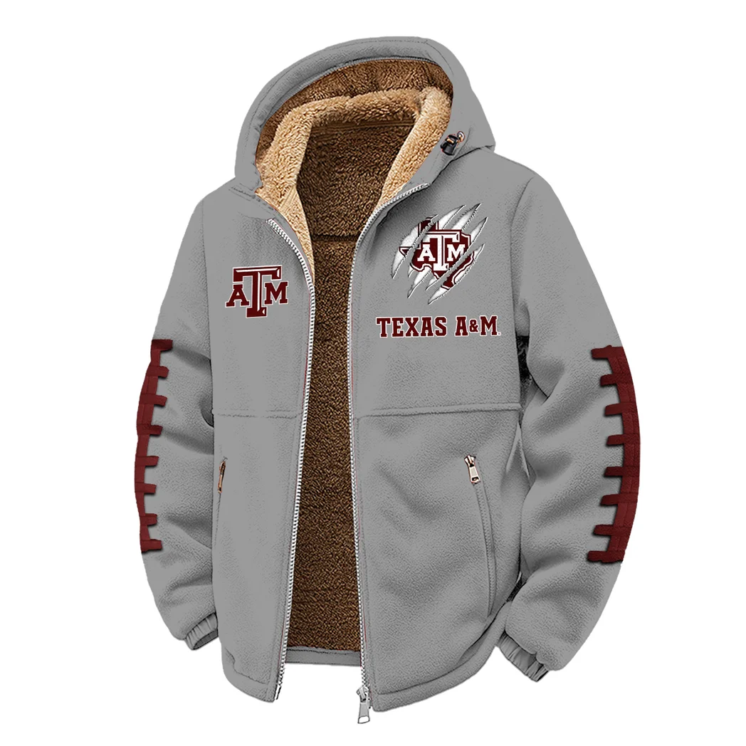 The A&M Spirit Winter Fleece Jacket, Sub-Zero Fleece Jacket HVN1445TA - Grey - Image 2