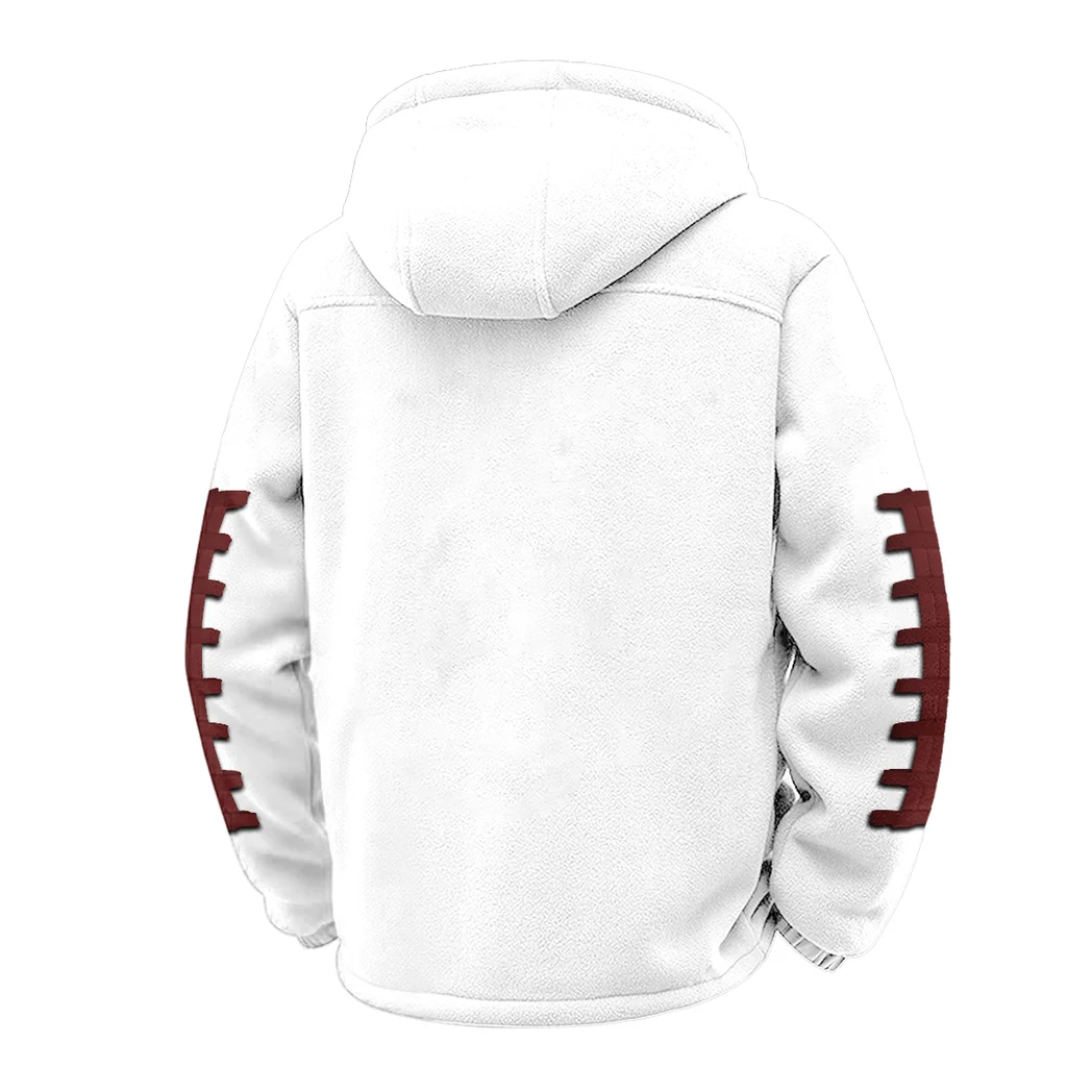 The A&M Spirit Winter Fleece Jacket, Sub-Zero Fleece Jacket HVN1445TA - White - Image 3
