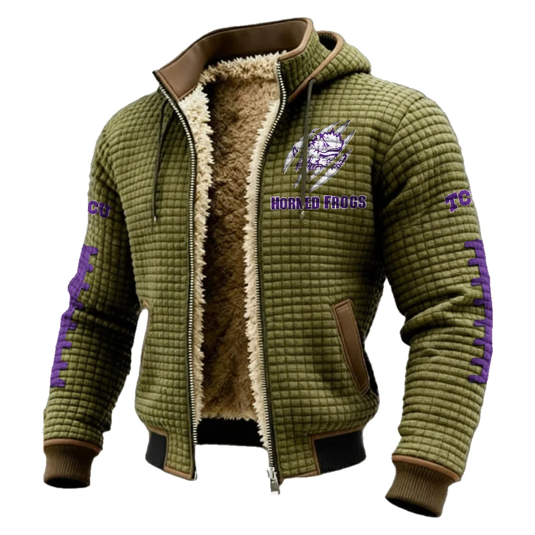 The TCU Elite Fleece-Lined Hooded Jacket, Endurance Sport Thermal Hoody HVN1445TC - Green - Image 2