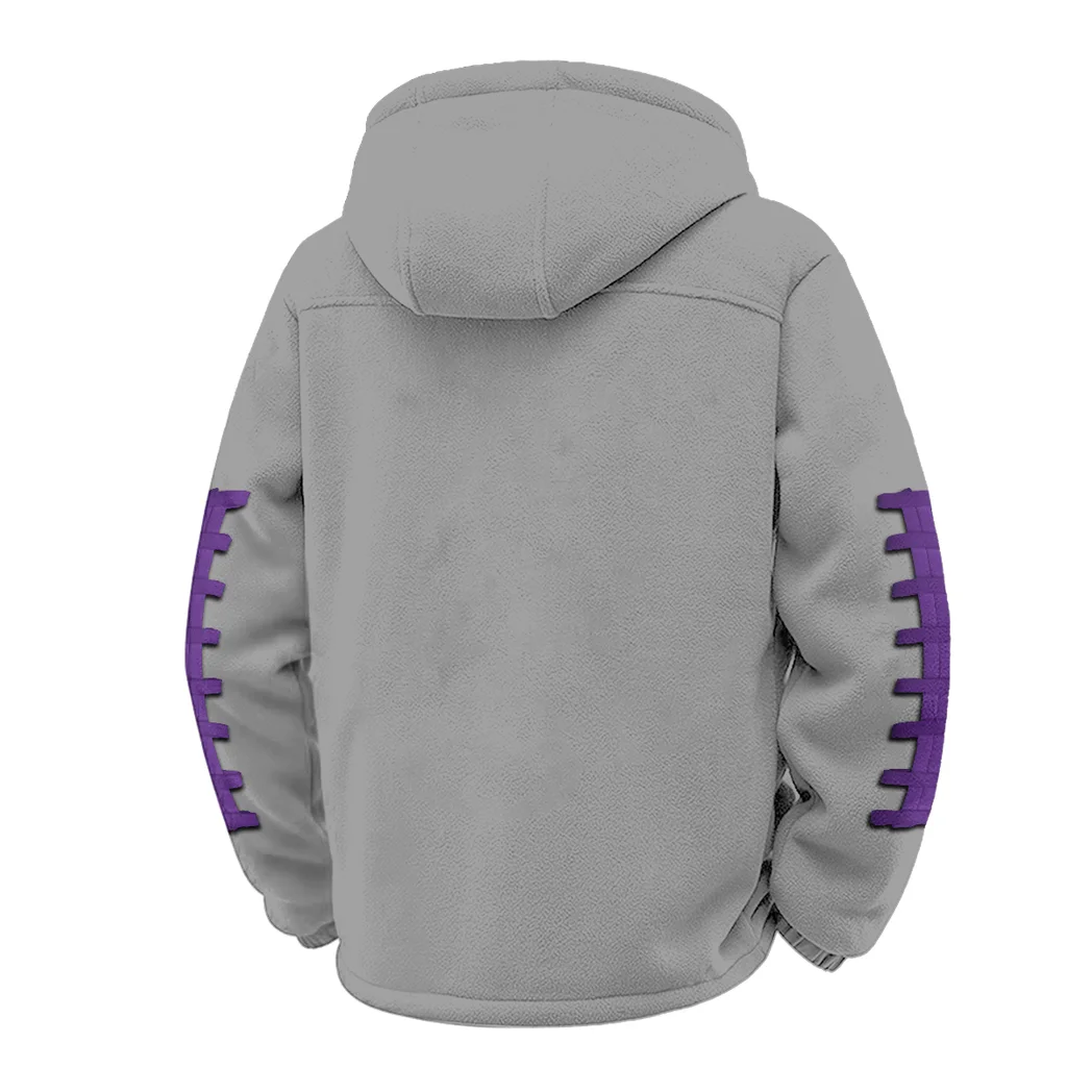 The TCU Elite Winter Fleece Jacket, Deep Winter Comfort Fleece HVN1445TC - Grey - Image 3