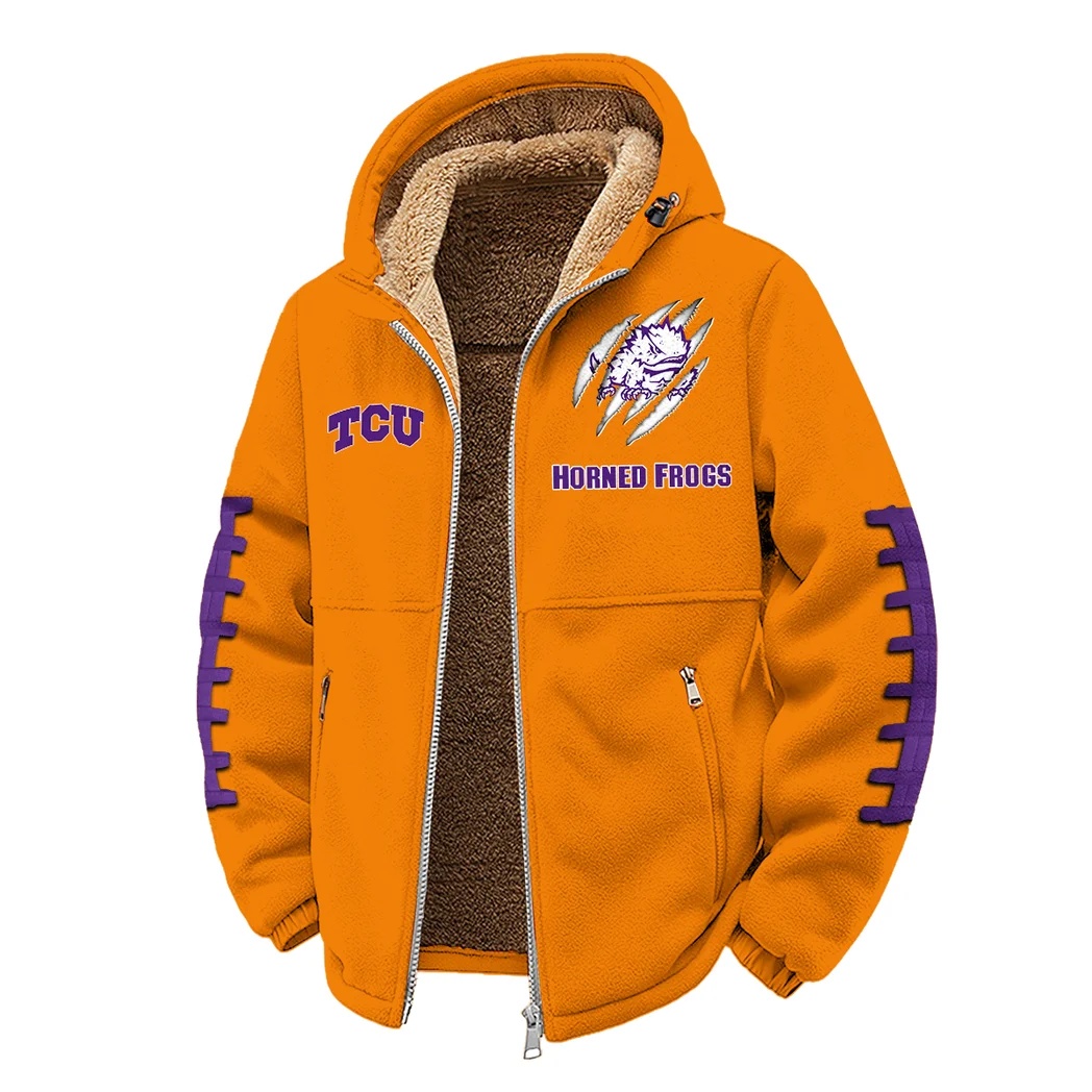 The TCU Elite Winter Fleece Jacket, Deep Winter Comfort Fleece HVN1445TC - Orange - Image 2