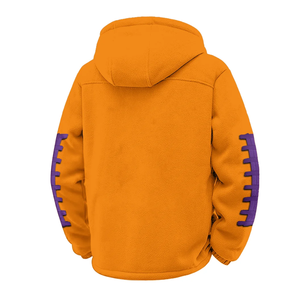 The TCU Elite Winter Fleece Jacket, Deep Winter Comfort Fleece HVN1445TC - Orange - Image 3