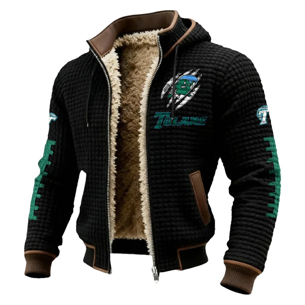 New Orleans Icons Fleece-Lined Hooded Jacket, All-Mountain Hooded Fleece HVN1445TG - Black - Image 2