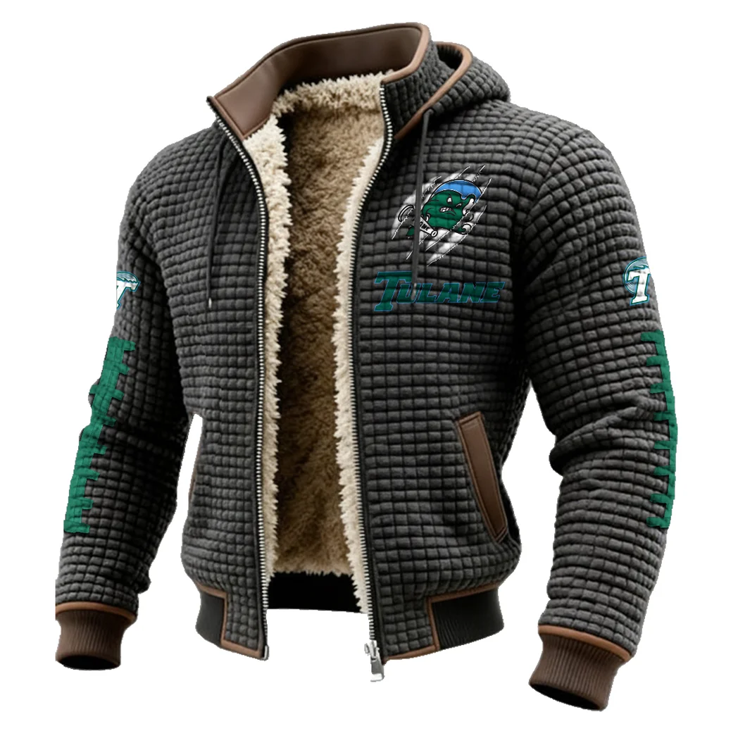 New Orleans Icons Fleece-Lined Hooded Jacket, All-Mountain Hooded Fleece HVN1445TG - Grey - Image 2