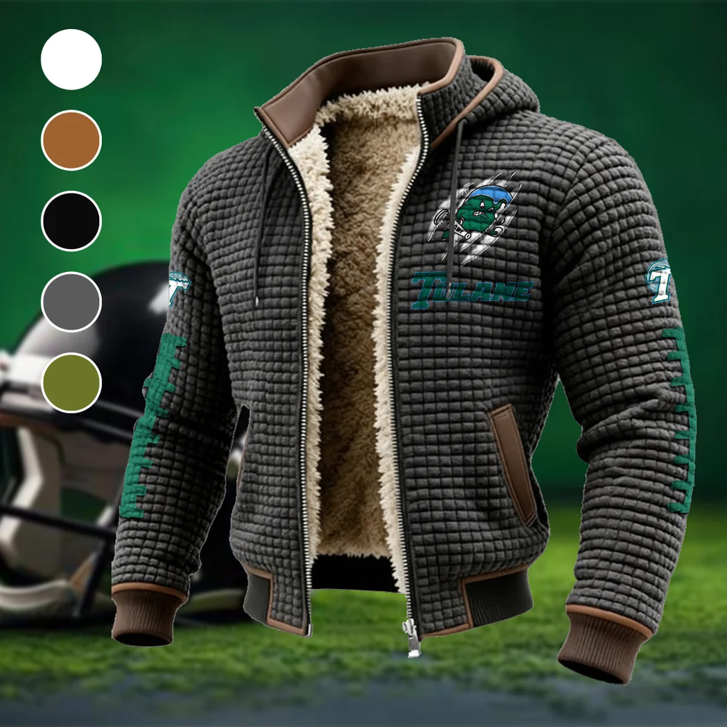 New Orleans Icons Fleece-Lined Hooded Jacket, All-Mountain Hooded Fleece HVN1445TG - Grey