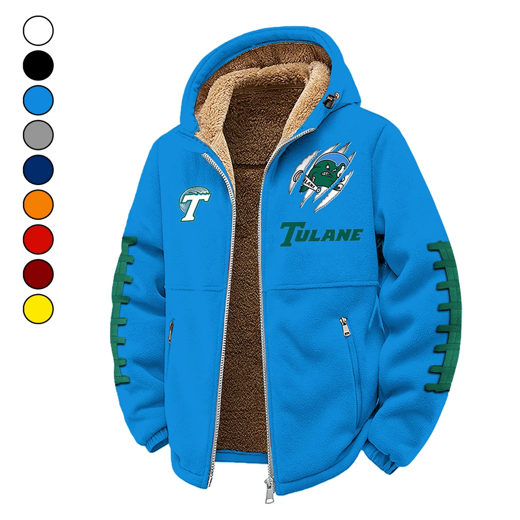 New Orleans Icons Winter Fleece Jacket, Polar Climate Fleece HVN1445TG - cyan