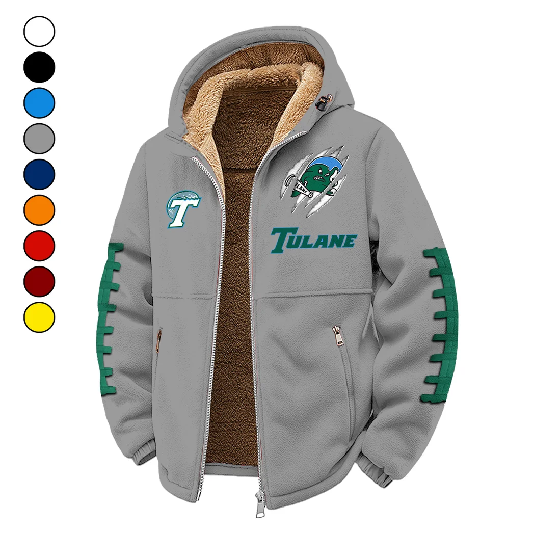 New Orleans Icons Winter Fleece Jacket, Polar Climate Fleece HVN1445TG - Grey