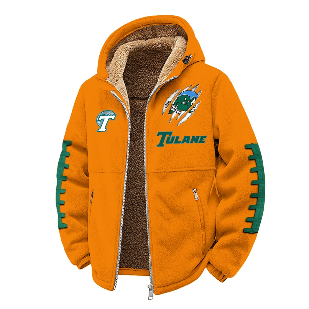 New Orleans Icons Winter Fleece Jacket, Polar Climate Fleece HVN1445TG - Orange - Image 2