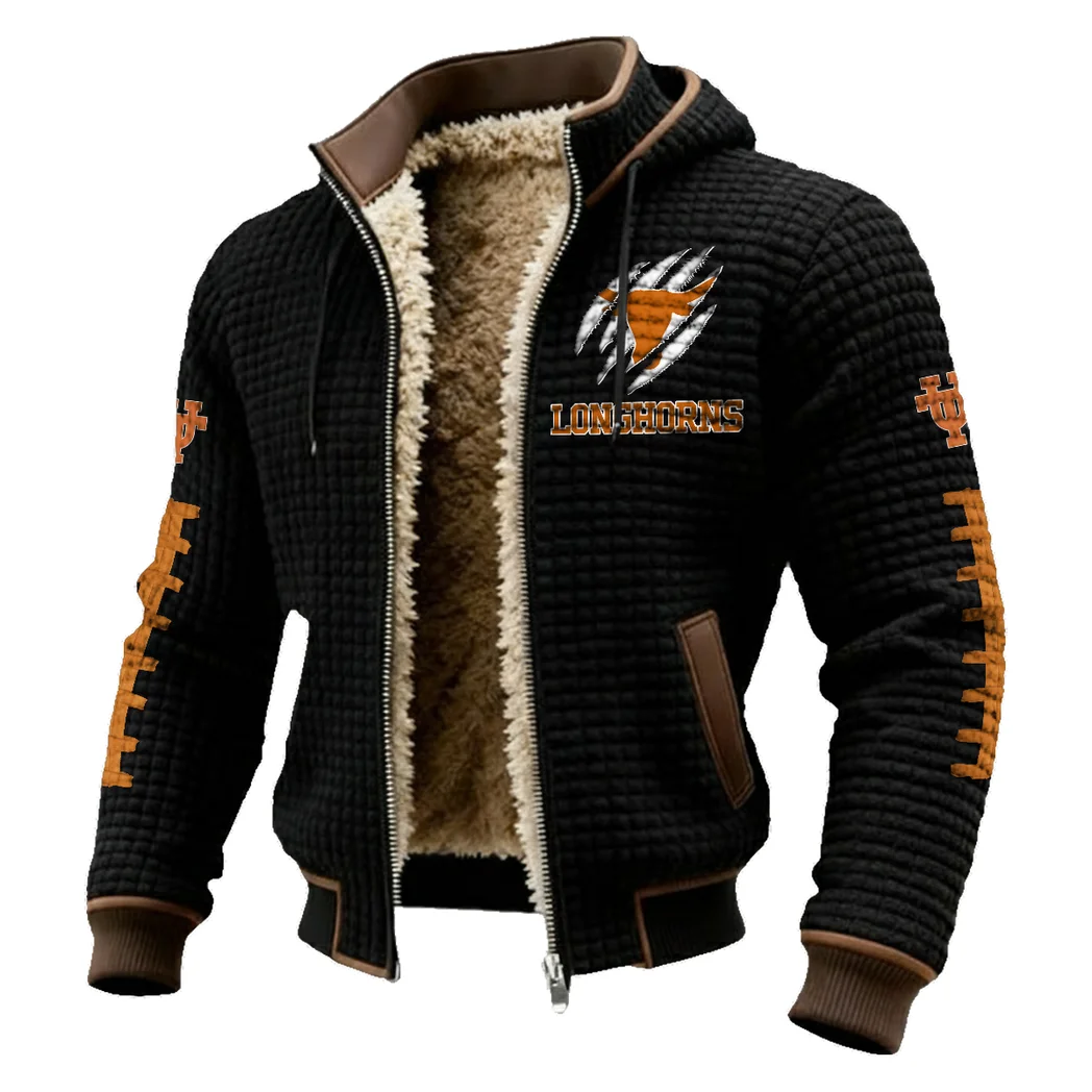 The Longhorn Power Fleece-Lined Hooded Jacket, Alpine Ascent Hooded Jacket HVN1445TL - Black - Image 2