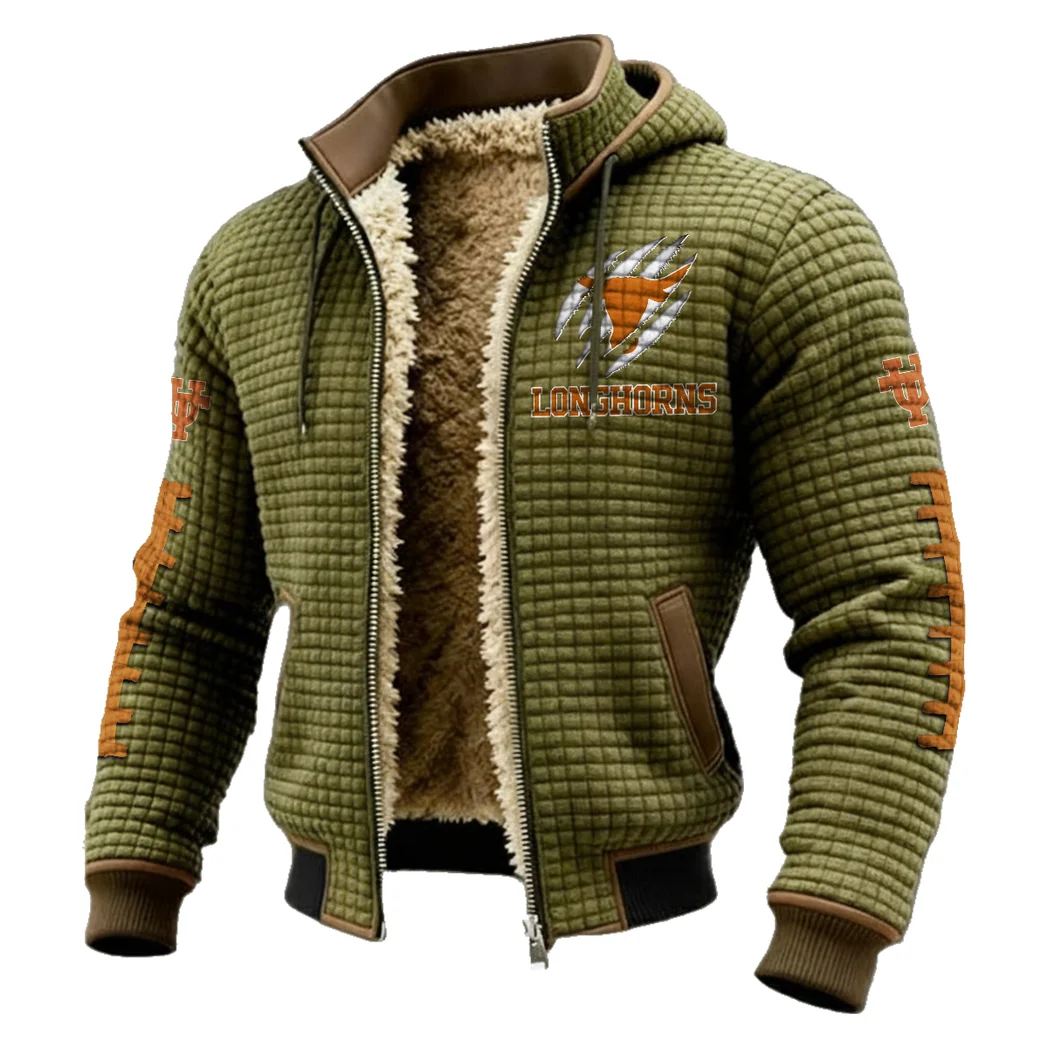 The Longhorn Power Fleece-Lined Hooded Jacket, Alpine Ascent Hooded Jacket HVN1445TL - Green - Image 2
