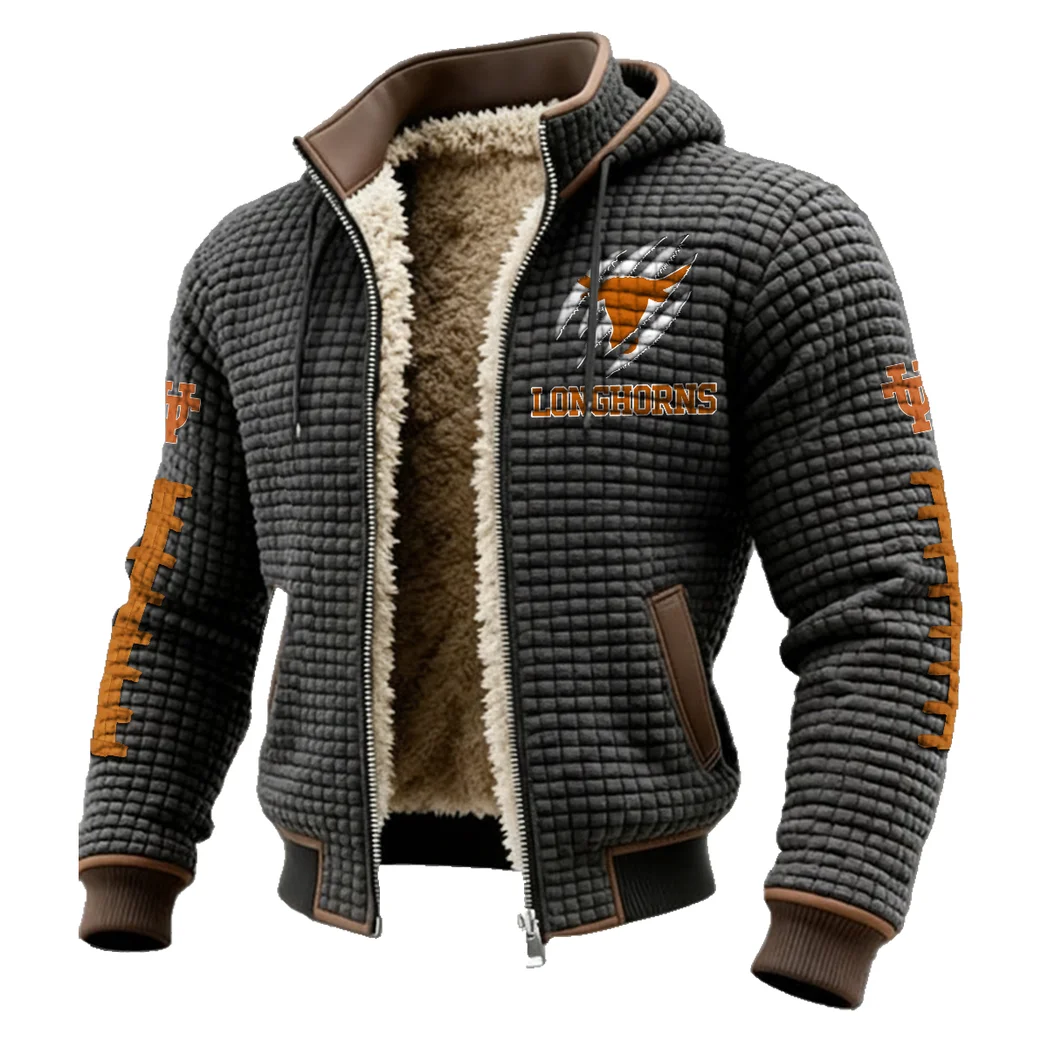 The Longhorn Power Fleece-Lined Hooded Jacket, Alpine Ascent Hooded Jacket HVN1445TL - Grey - Image 2