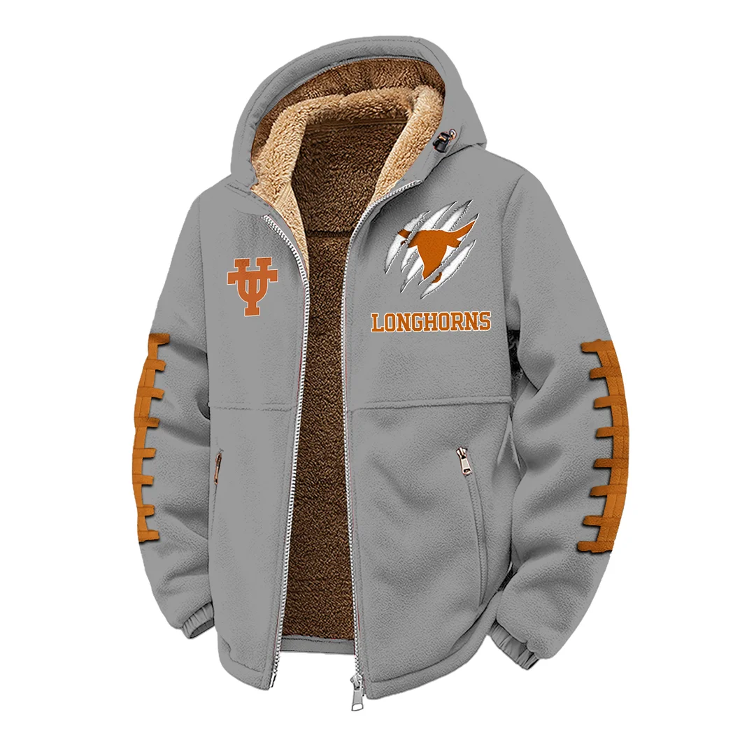 The Longhorn Power Winter Fleece Jacket, Essential Winter Warmth HVN1445TL - Grey - Image 2