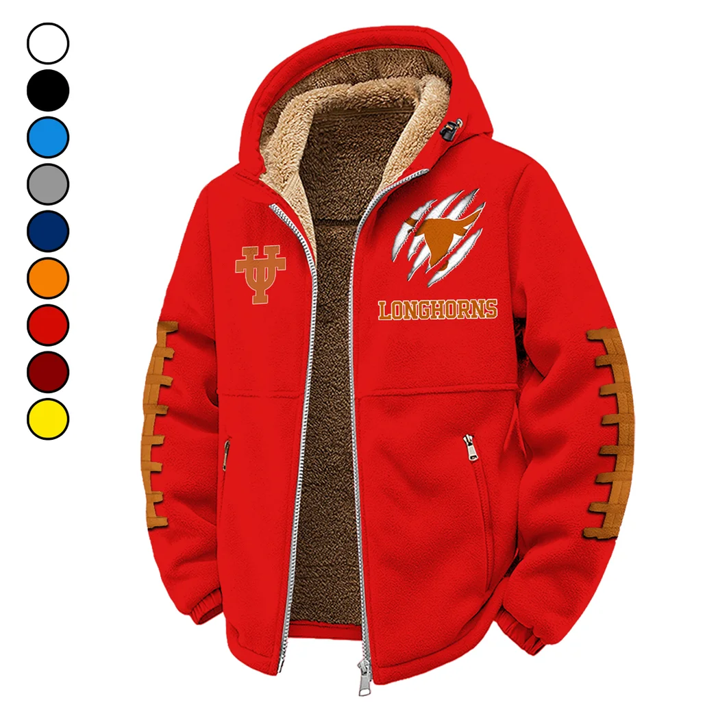 The Longhorn Power Winter Fleece Jacket, Essential Winter Warmth HVN1445TL - red