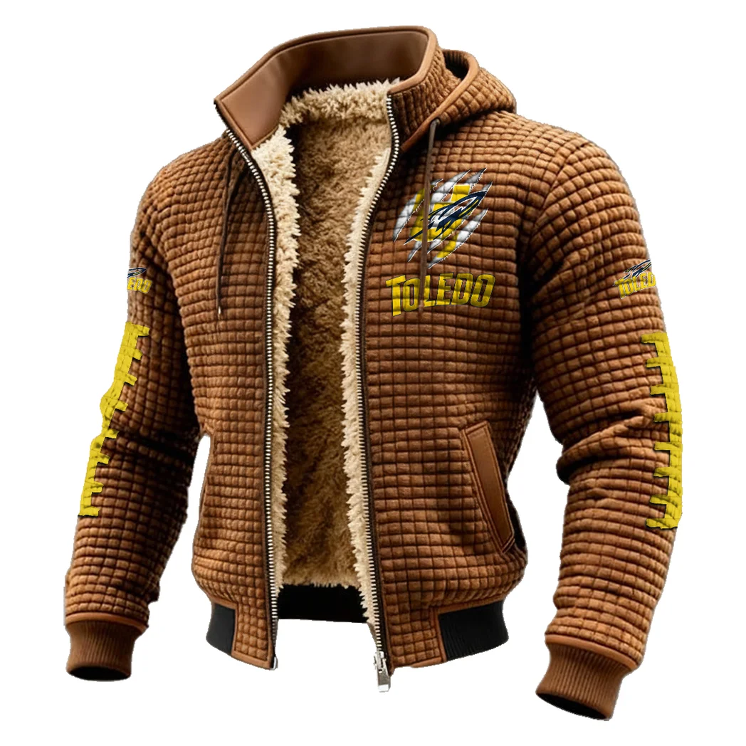 Toledo Fleece-Lined Hooded Jacket, Cross-Training Winter Layer HVN1445TR - brown - Image 2