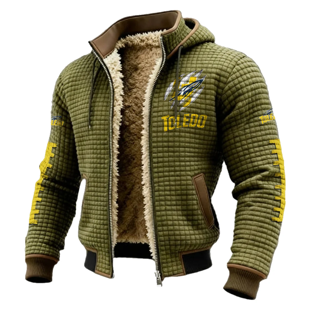 Toledo Fleece-Lined Hooded Jacket, Cross-Training Winter Layer HVN1445TR - Green - Image 2