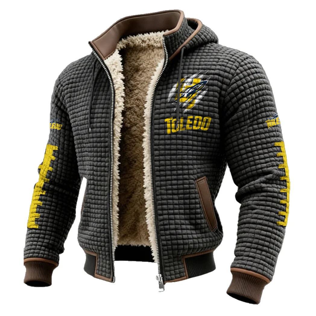 Toledo Fleece-Lined Hooded Jacket, Cross-Training Winter Layer HVN1445TR - Grey - Image 2