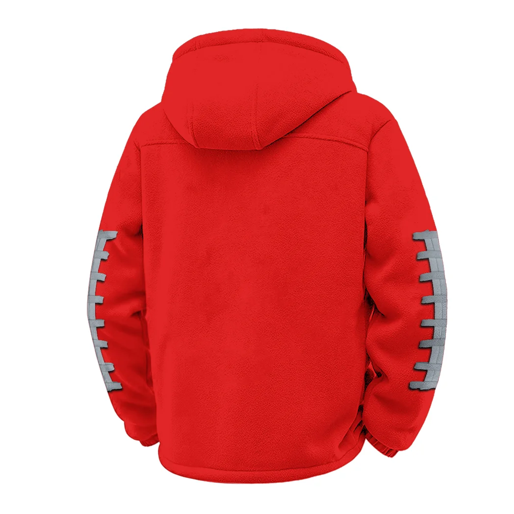 The Trojan Power Winter Fleece Jacket, Heavy-Duty Cold Fleece HVN1445TT - red - Image 3