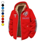 The Trojan Power Winter Fleece Jacket, Heavy-Duty Cold Fleece HVN1445TT - red