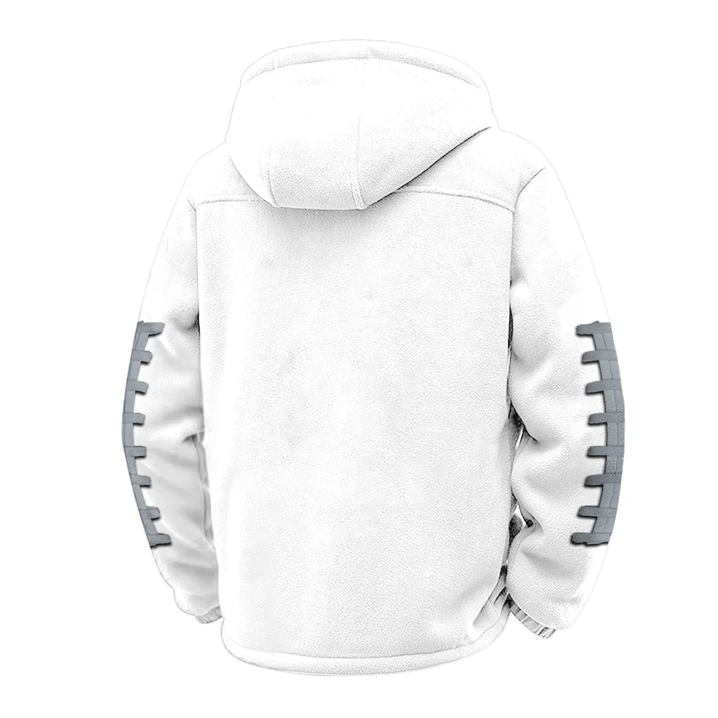 The Trojan Power Winter Fleece Jacket, Heavy-Duty Cold Fleece HVN1445TT - White - Image 3
