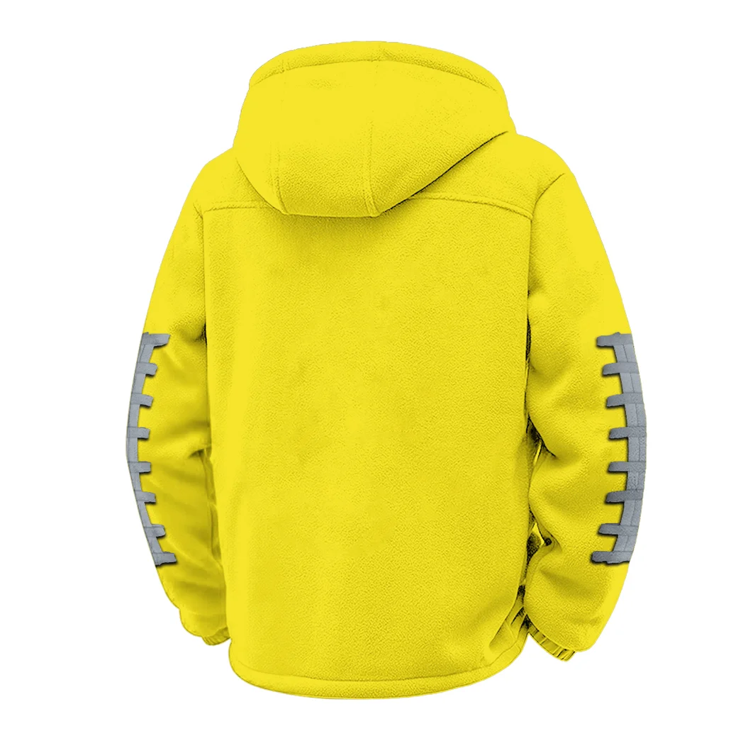 The Trojan Power Winter Fleece Jacket, Heavy-Duty Cold Fleece HVN1445TT - Yellow - Image 3