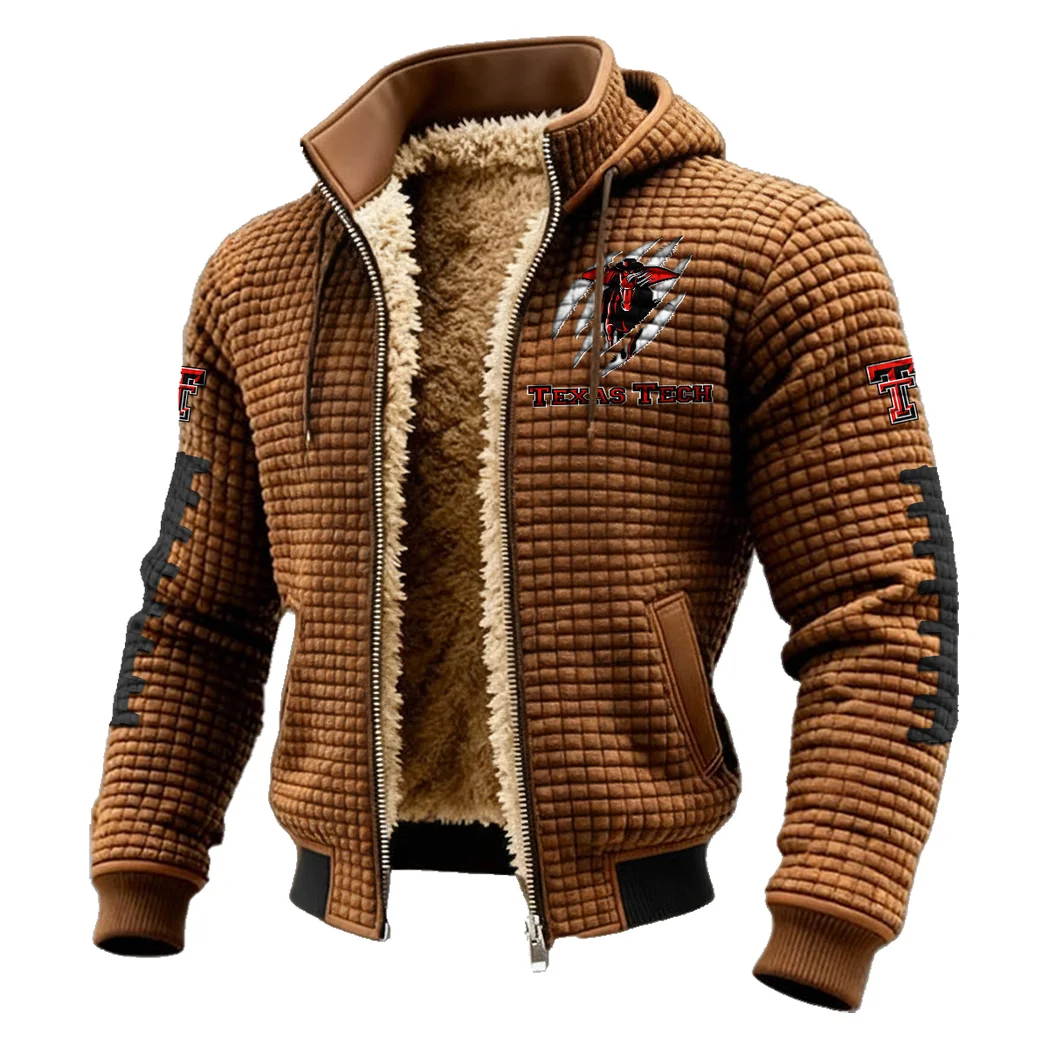 The Tech Power Fleece-Lined Hooded Jacket, Rapid-Dry Fleece-Lined Hoody HVN1445TT - brown - Image 2