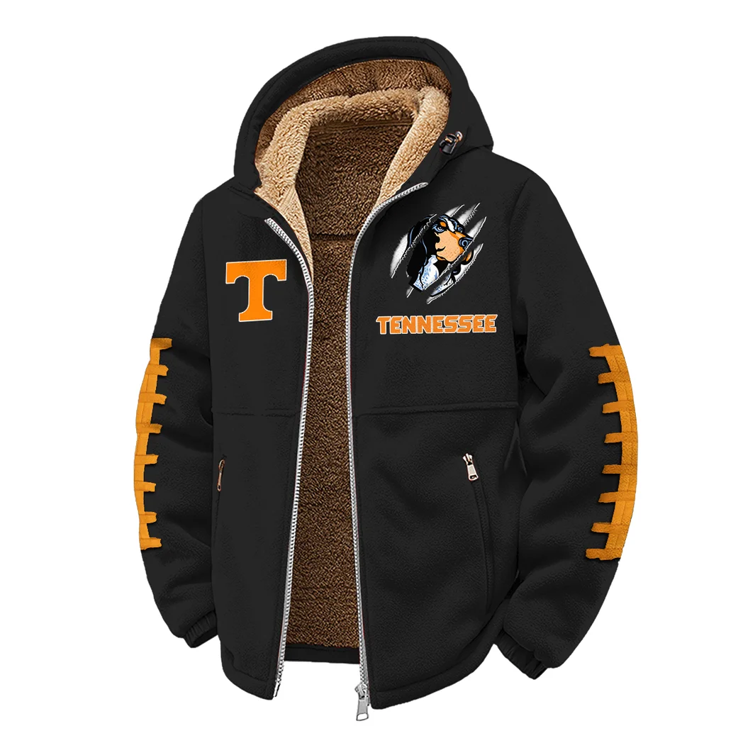 Orange and White Winter Fleece Jacket, Dynamic Winter Training Top HVN1445TV - Black - Image 2