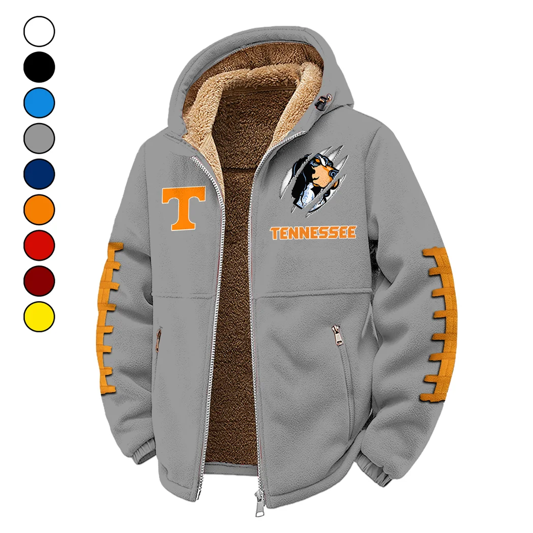 Orange and White Winter Fleece Jacket, Dynamic Winter Training Top HVN1445TV - Grey