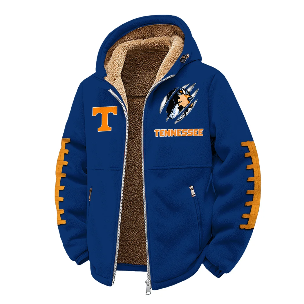Orange and White Winter Fleece Jacket, Dynamic Winter Training Top HVN1445TV - Navy - Image 2