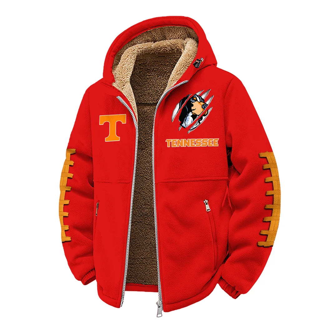 Orange and White Winter Fleece Jacket, Dynamic Winter Training Top HVN1445TV - red - Image 2