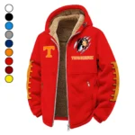 Orange and White Winter Fleece Jacket, Dynamic Winter Training Top HVN1445TV - red
