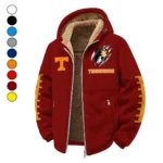 Orange and White Winter Fleece Jacket, Dynamic Winter Training Top HVN1445TV - Wine