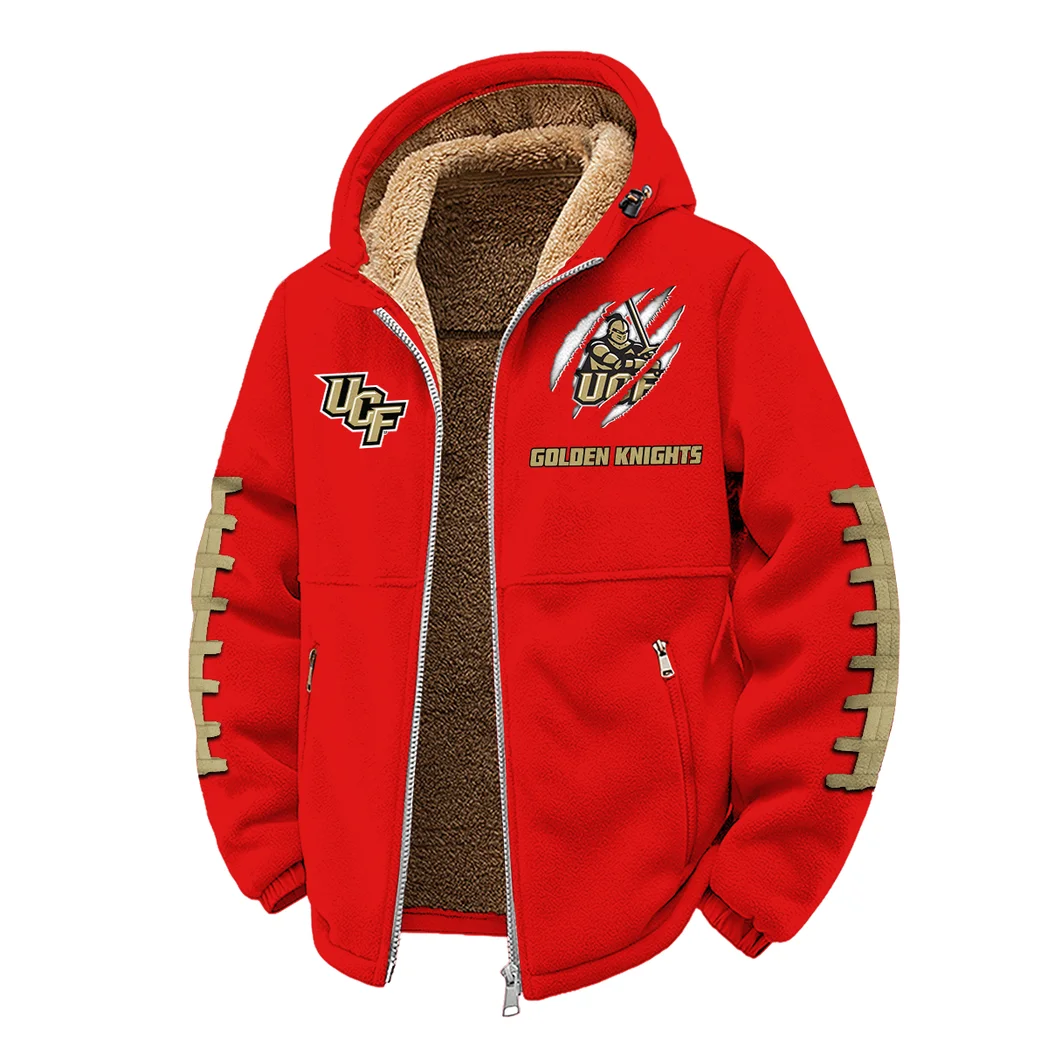 The UCF Force Winter Fleece Jacket, Multi-Sport Winter Layer HVN1445UC - red - Image 2