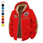 The UCF Force Winter Fleece Jacket, Multi-Sport Winter Layer HVN1445UC - red