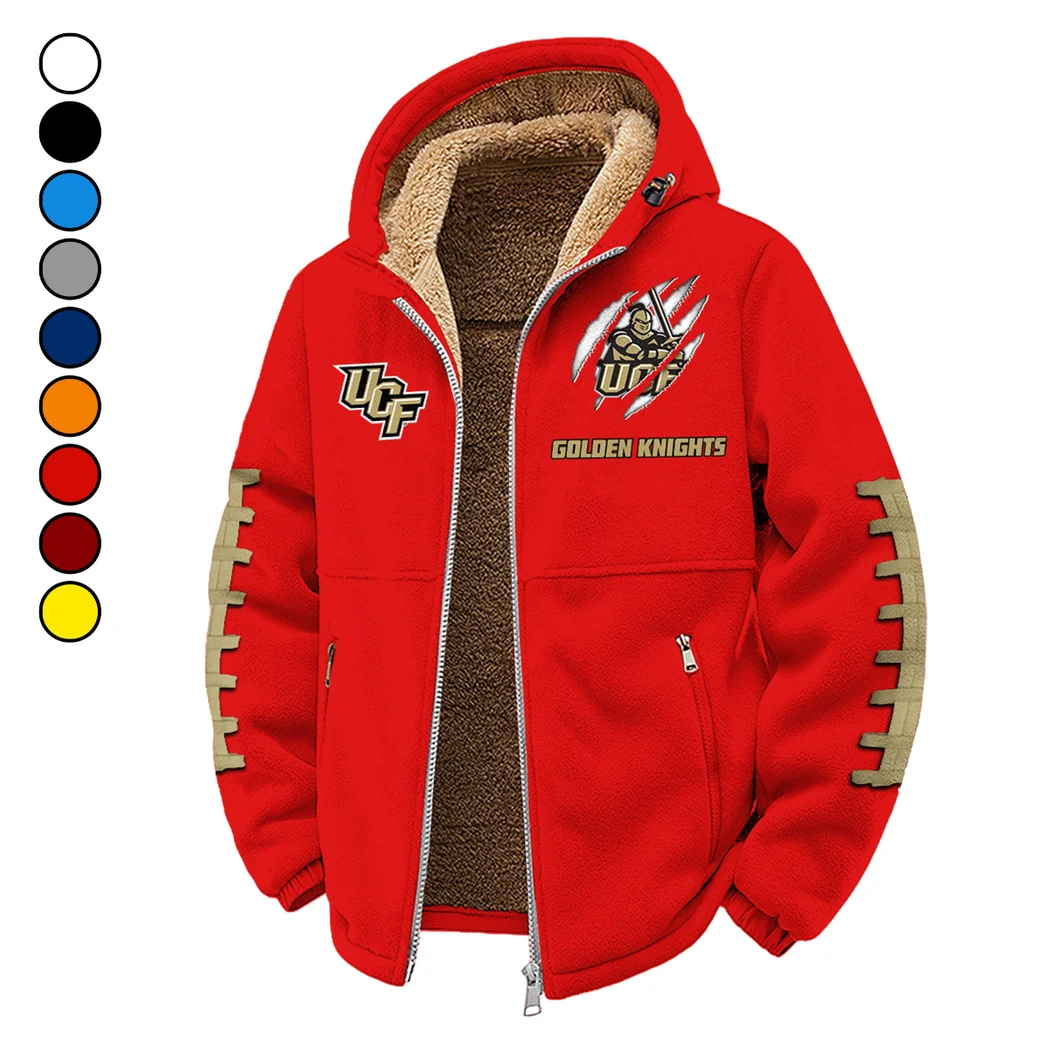 The UCF Force Winter Fleece Jacket, Multi-Sport Winter Layer HVN1445UC - red