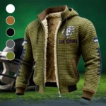 The UConn Power Fleece-Lined Hooded Jacket, Wind-Blocker Insulated Hoody HVN1445UC - Green