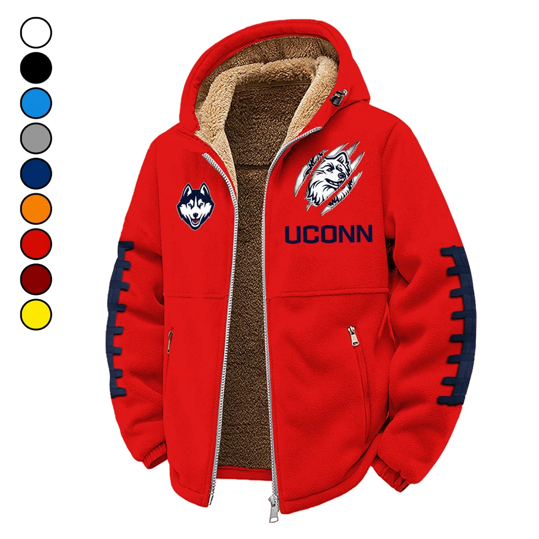 The UConn Power Winter Fleece Jacket, Technical Mid-Layer Jacket HVN1445UC - red