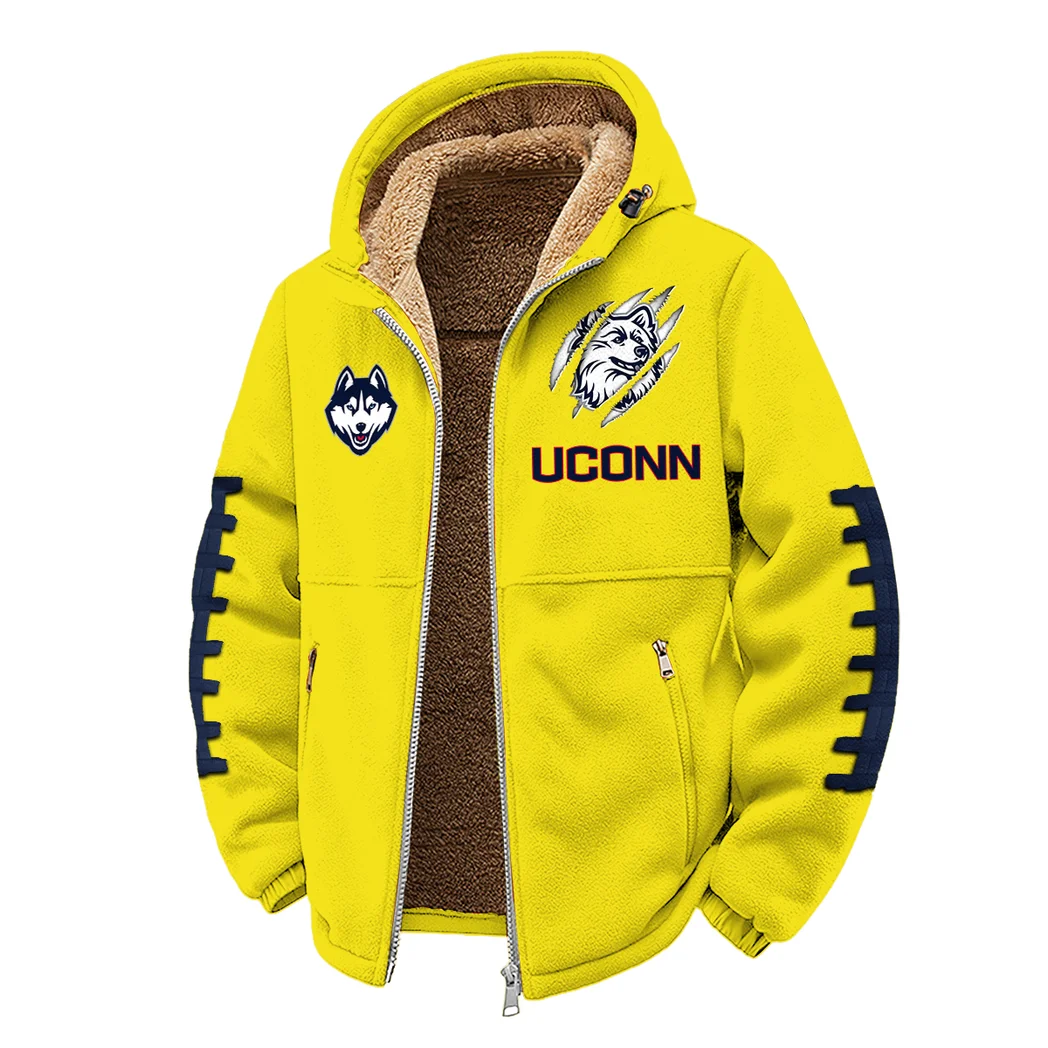 The UConn Power Winter Fleece Jacket, Technical Mid-Layer Jacket HVN1445UC - Yellow - Image 2