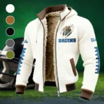 The Bruin Pride Fleece-Lined Hooded Jacket, Storm-Ready Fleece-Lined Coat HVN1445UC - White