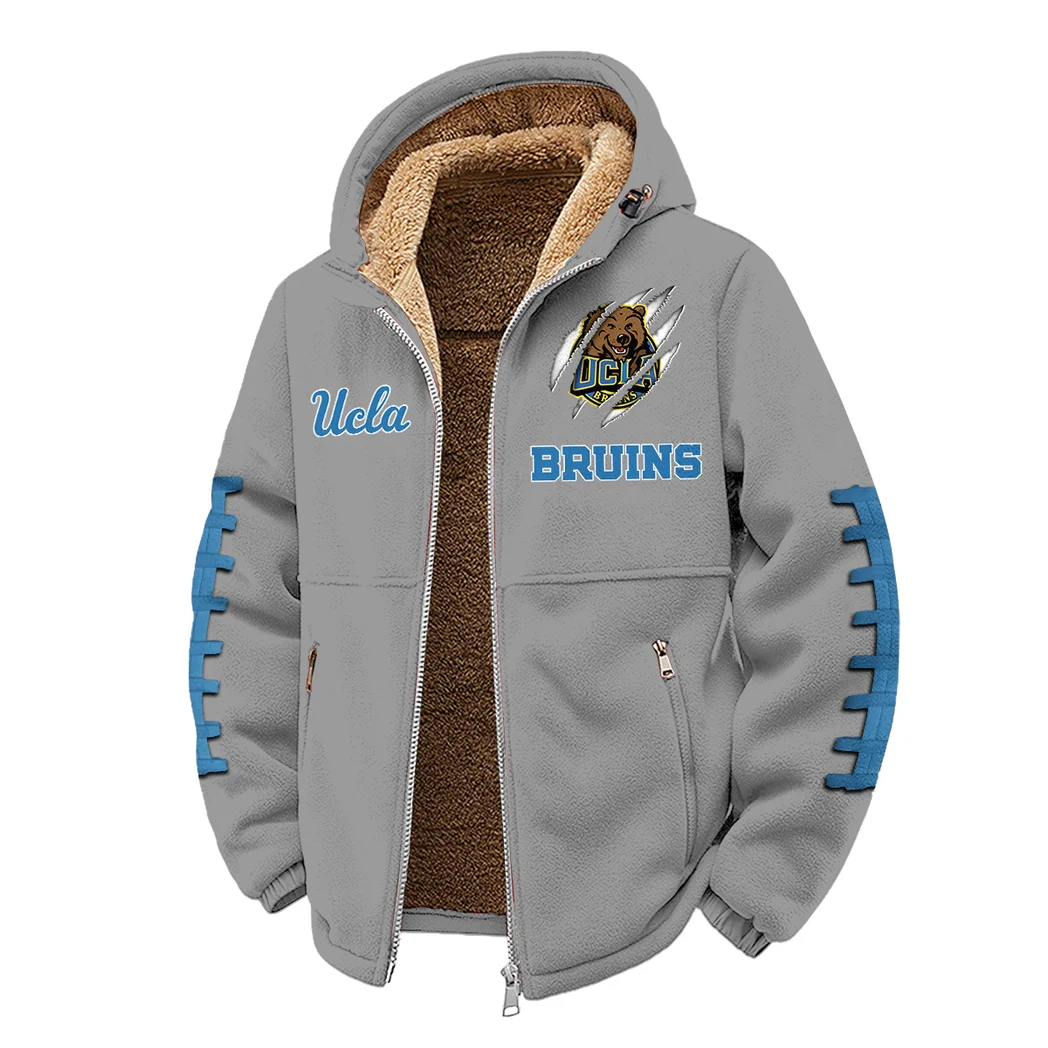 The Bruin Pride Winter Fleece Jacket, Snow-Ready Active Fleece HVN1445UC - Grey - Image 2