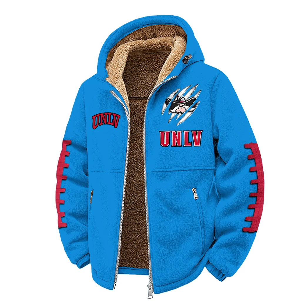 The UNLV Elite Winter Fleece Jacket, All-Mountain Sport Jacket HVN1445UN - cyan - Image 2
