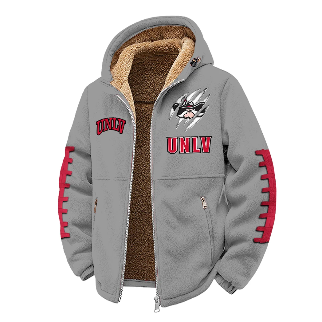 The UNLV Elite Winter Fleece Jacket, All-Mountain Sport Jacket HVN1445UN - Grey - Image 2