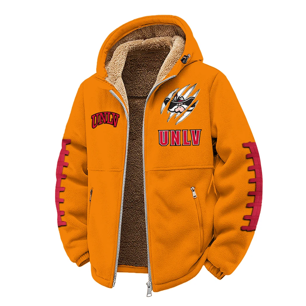 The UNLV Elite Winter Fleece Jacket, All-Mountain Sport Jacket HVN1445UN - Orange - Image 2