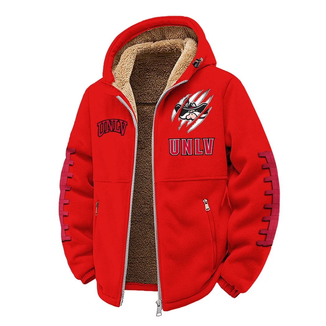 The UNLV Elite Winter Fleece Jacket, All-Mountain Sport Jacket HVN1445UN - red - Image 2