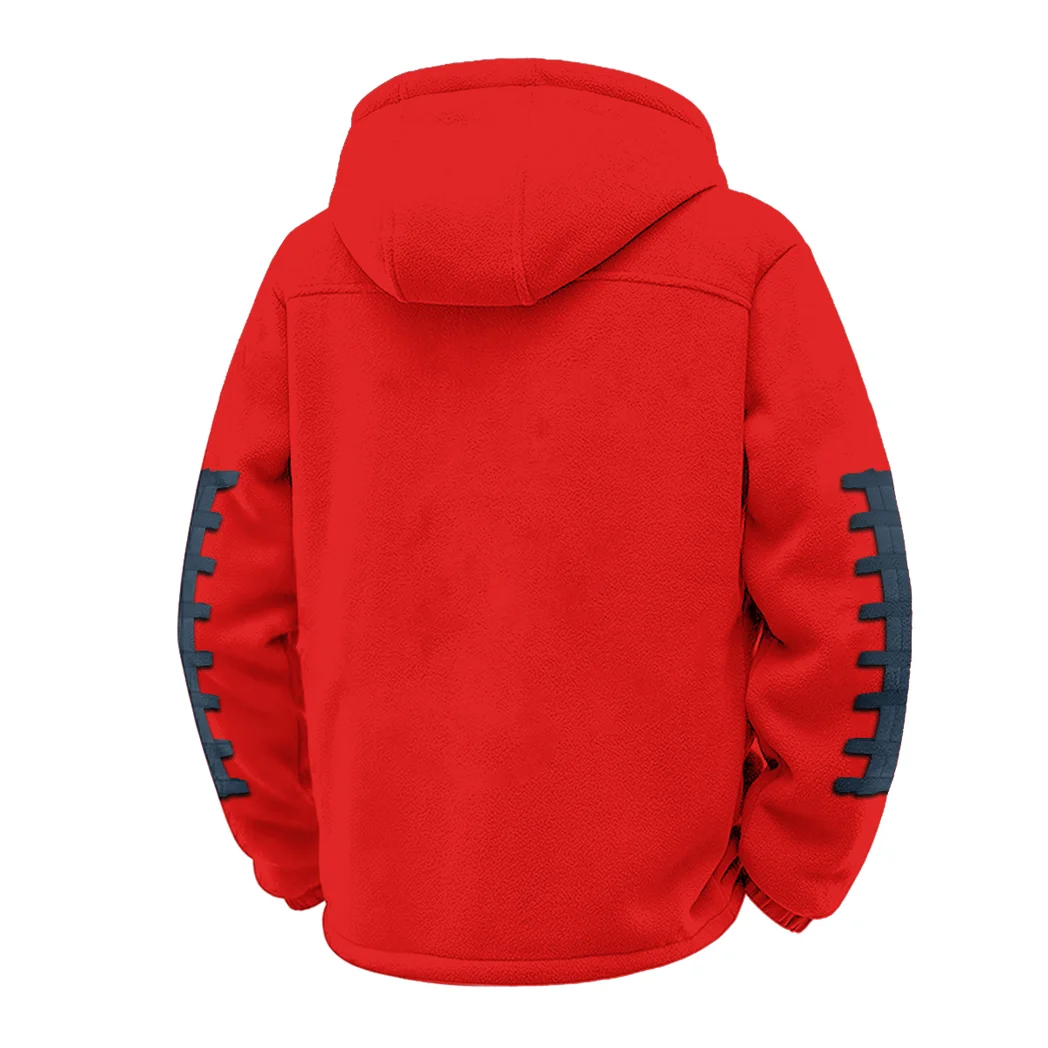 The Utah State Ambush Winter Fleece Jacket, Cold Weather Hiking Fleece HVN1445US - red - Image 3