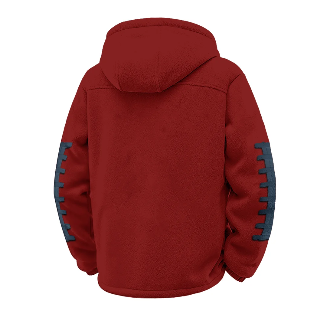 The Utah State Ambush Winter Fleece Jacket, Cold Weather Hiking Fleece HVN1445US - Wine - Image 3