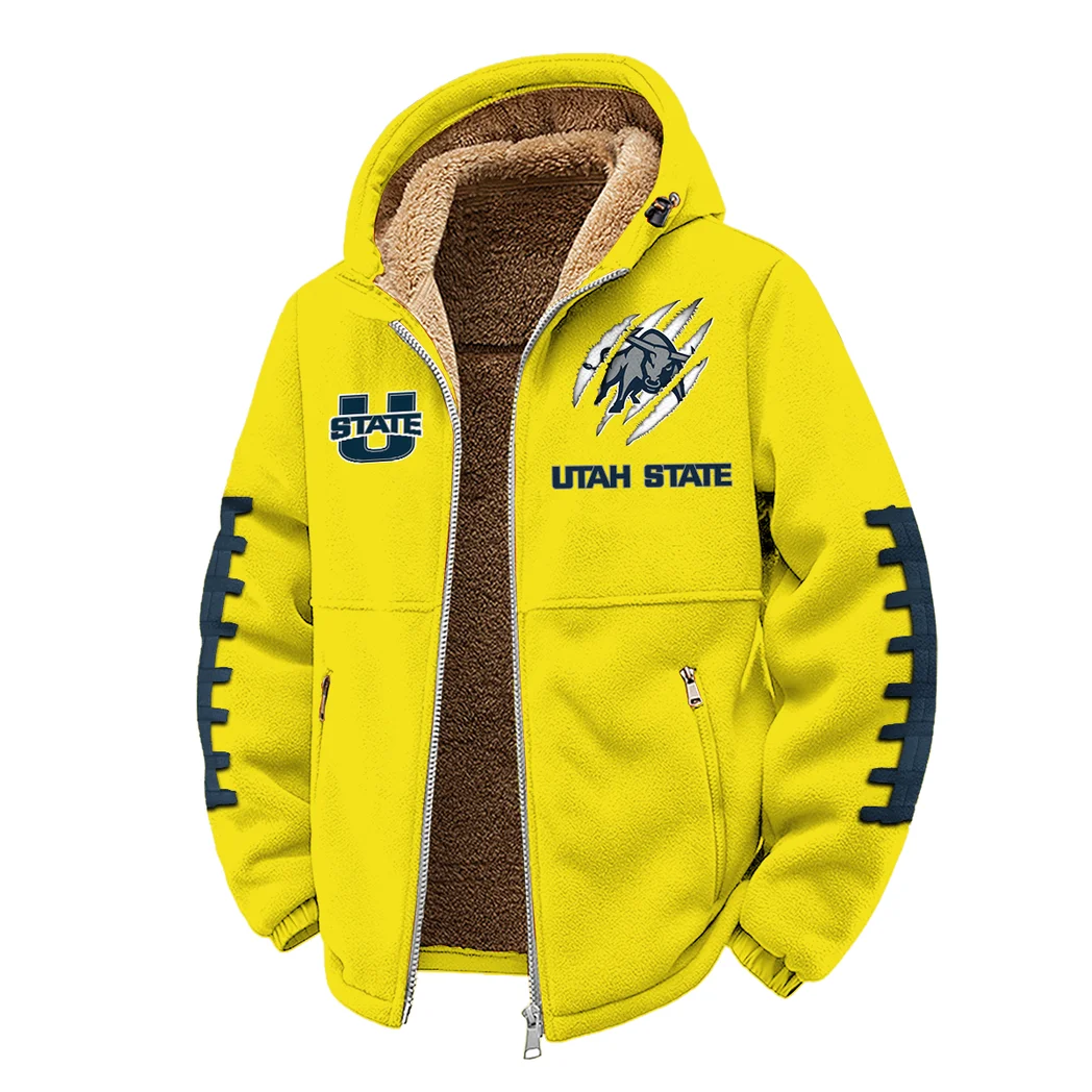 The Utah State Ambush Winter Fleece Jacket, Cold Weather Hiking Fleece HVN1445US - Yellow - Image 2