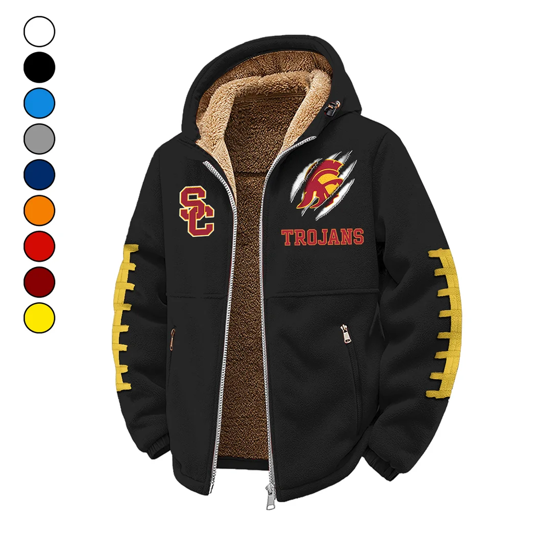 USC Winter Fleece Jacket, Cross-Training Thermal Zip HVN1445US - Black