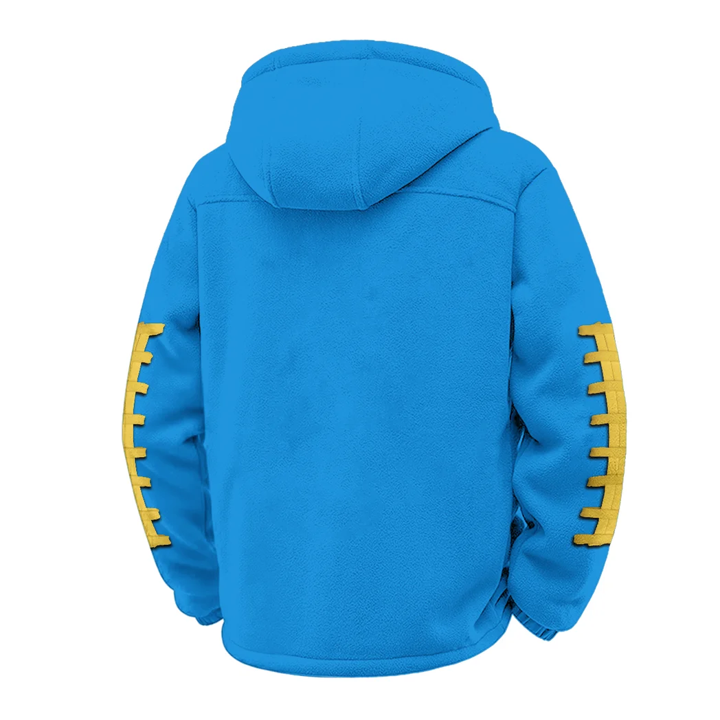 USC Winter Fleece Jacket, Cross-Training Thermal Zip HVN1445US - cyan - Image 3
