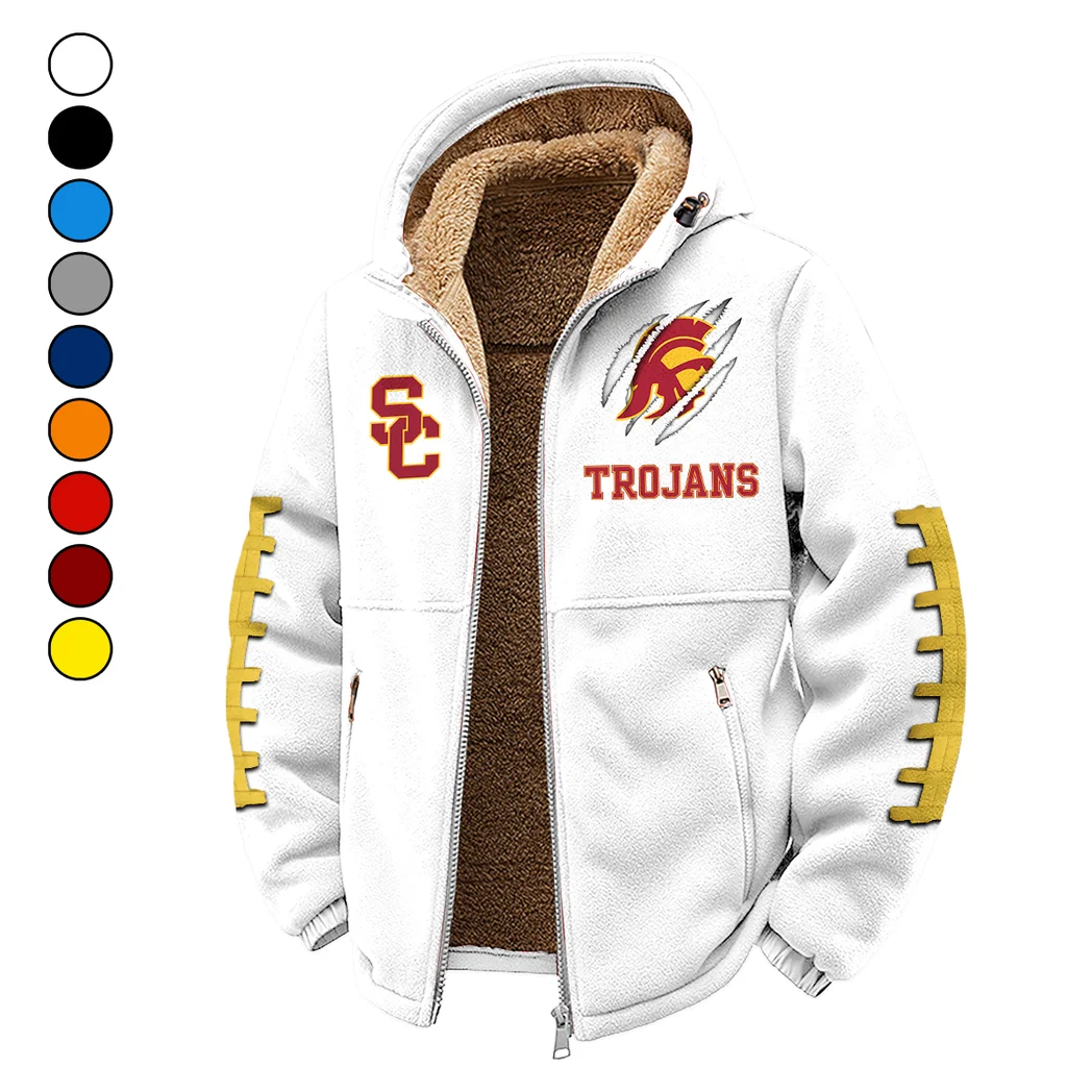 USC Winter Fleece Jacket, Cross-Training Thermal Zip HVN1445US - White