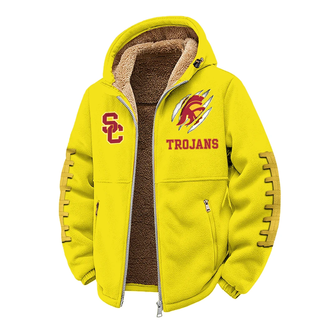 USC Winter Fleece Jacket, Cross-Training Thermal Zip HVN1445US - Yellow - Image 2